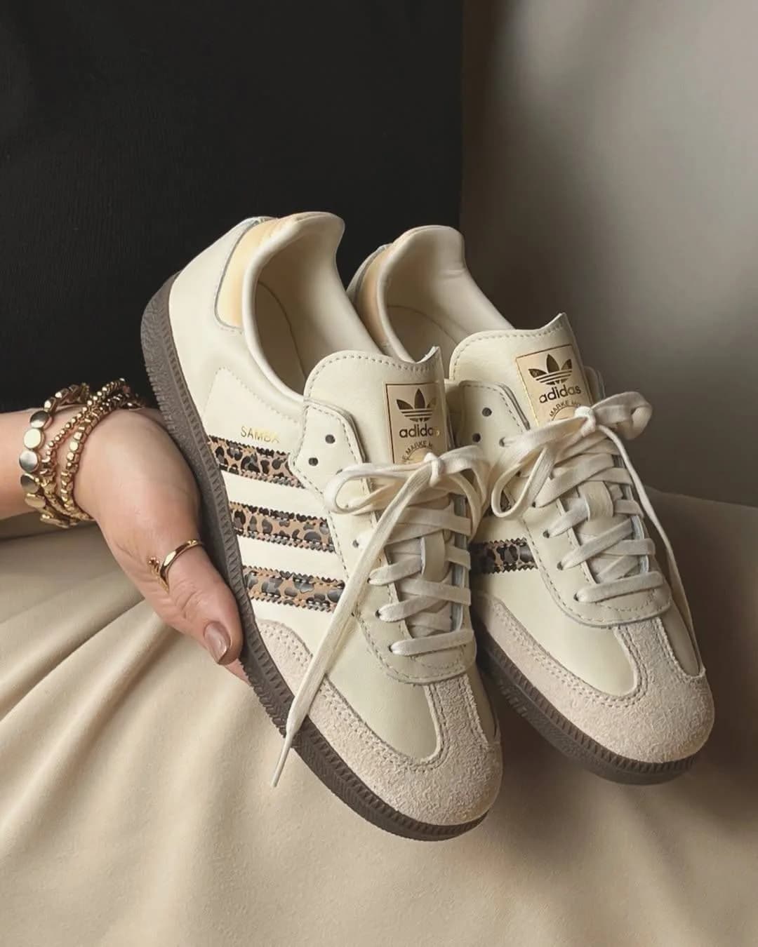 Adidas Samba Og Leopard Cream White